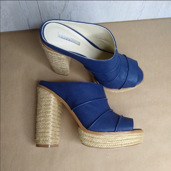 BCBGeneration Blue Espadrilles Wedge - Picture 1 of 4